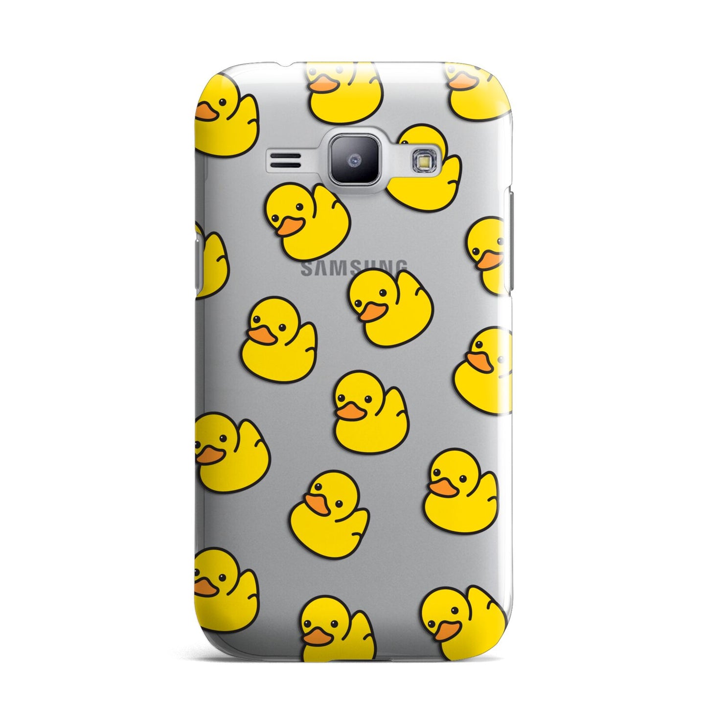 Bright Yellow Rubber Duck Pattern Samsung Galaxy J1 2015 Case