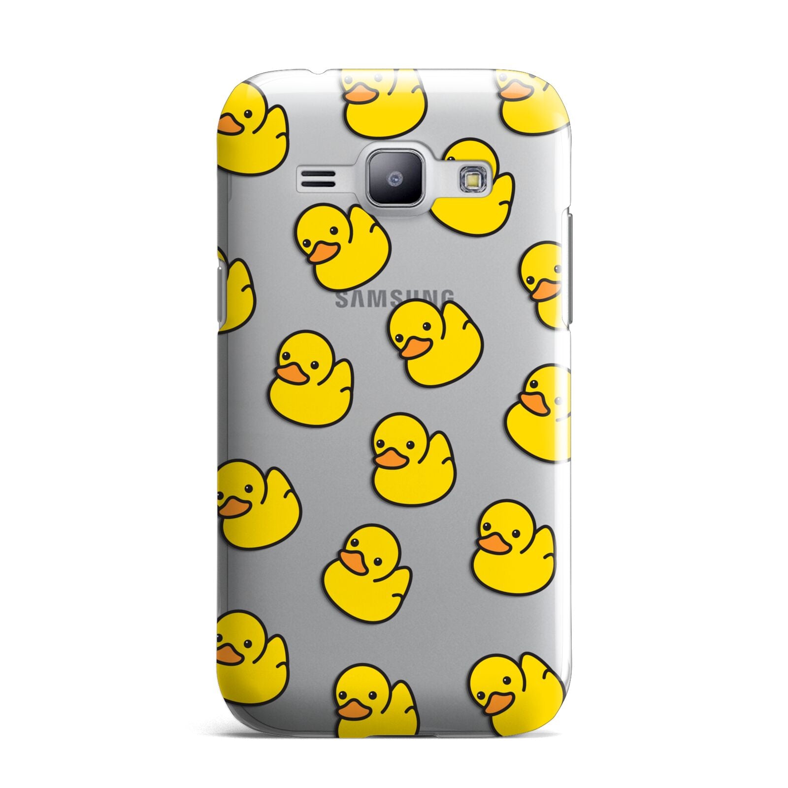 Bright Yellow Rubber Duck Pattern Samsung Galaxy J1 2015 Case