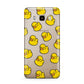 Bright Yellow Rubber Duck Pattern Samsung Galaxy J7 2016 Case on gold phone