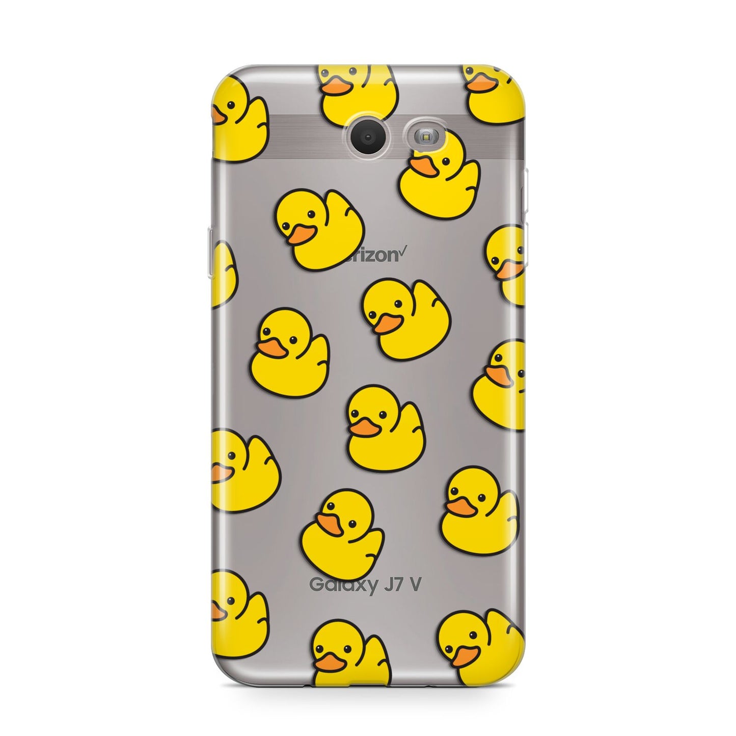 Bright Yellow Rubber Duck Pattern Samsung Galaxy J7 2017 Case