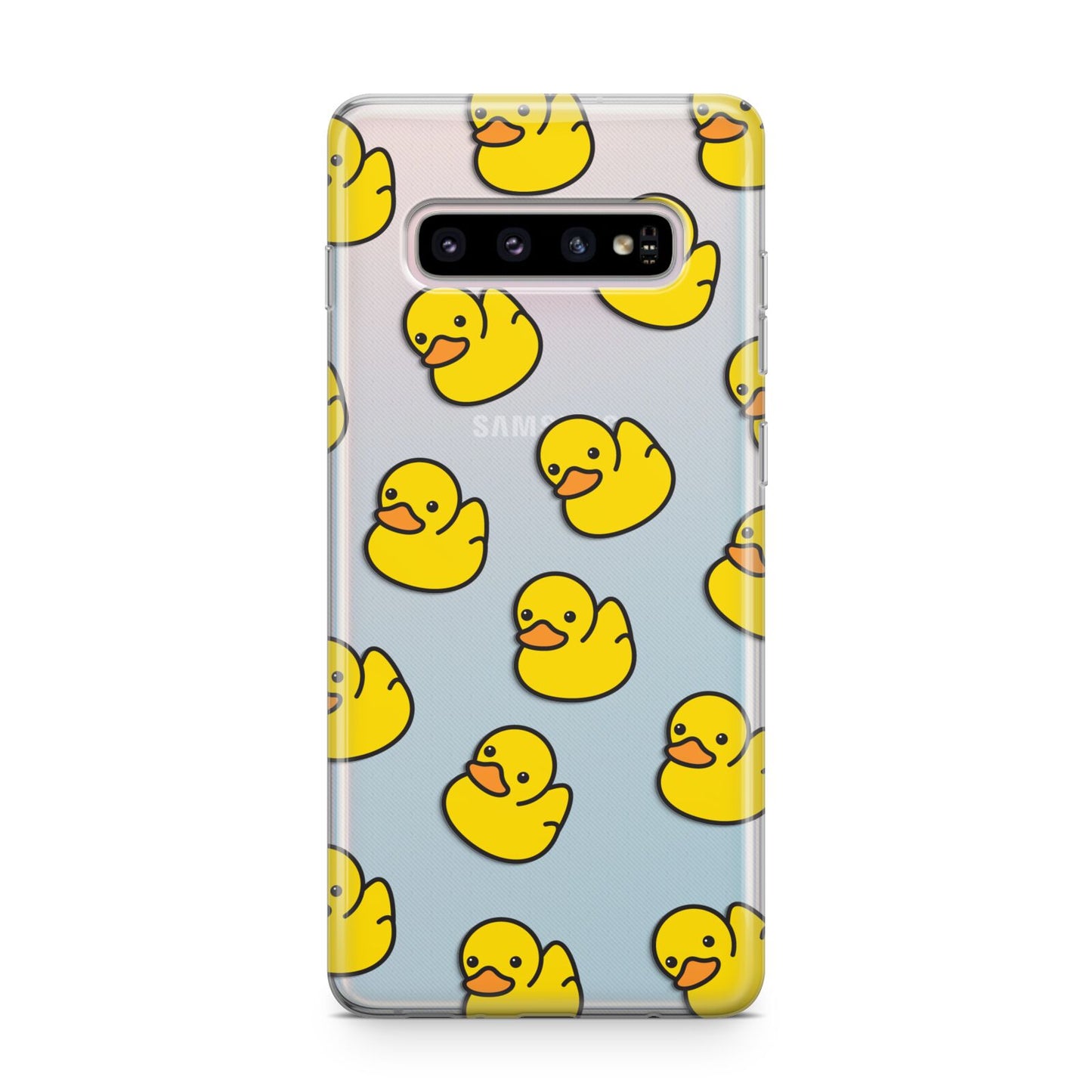 Bright Yellow Rubber Duck Pattern Samsung Galaxy S10 Plus Case