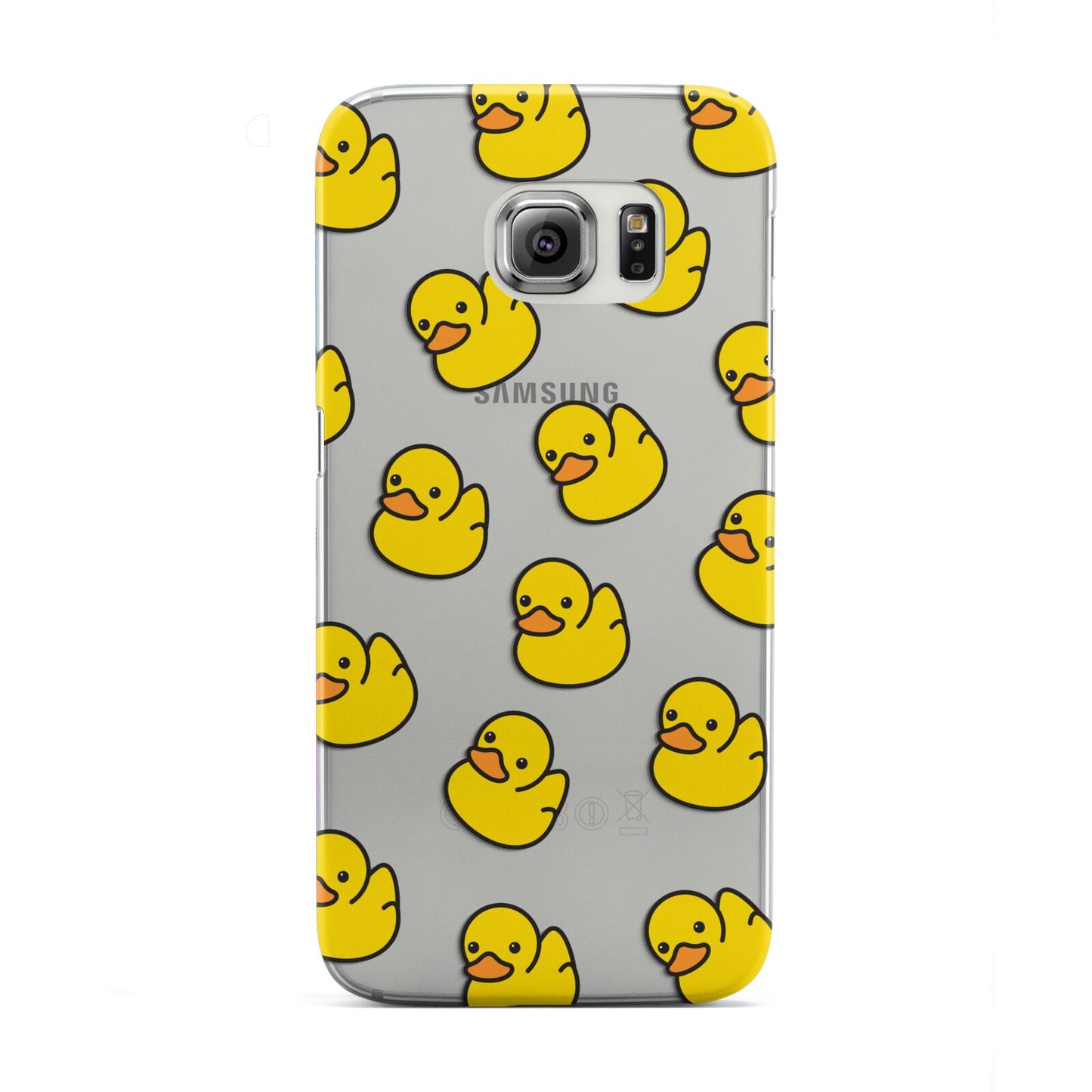 Bright Yellow Rubber Duck Pattern Samsung Galaxy S6 Edge Case