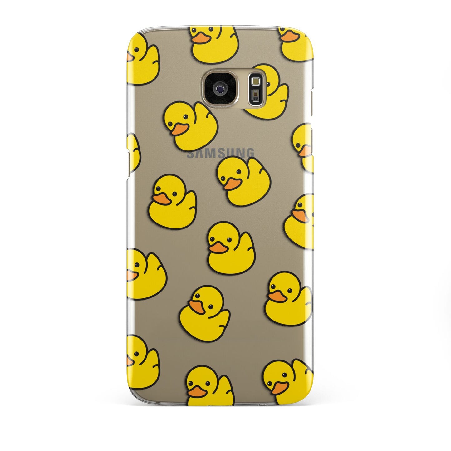 Bright Yellow Rubber Duck Pattern Samsung Galaxy S7 Edge Case
