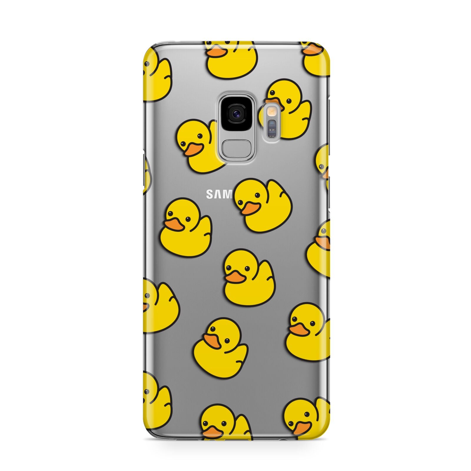 Bright Yellow Rubber Duck Pattern Samsung Galaxy S9 Case