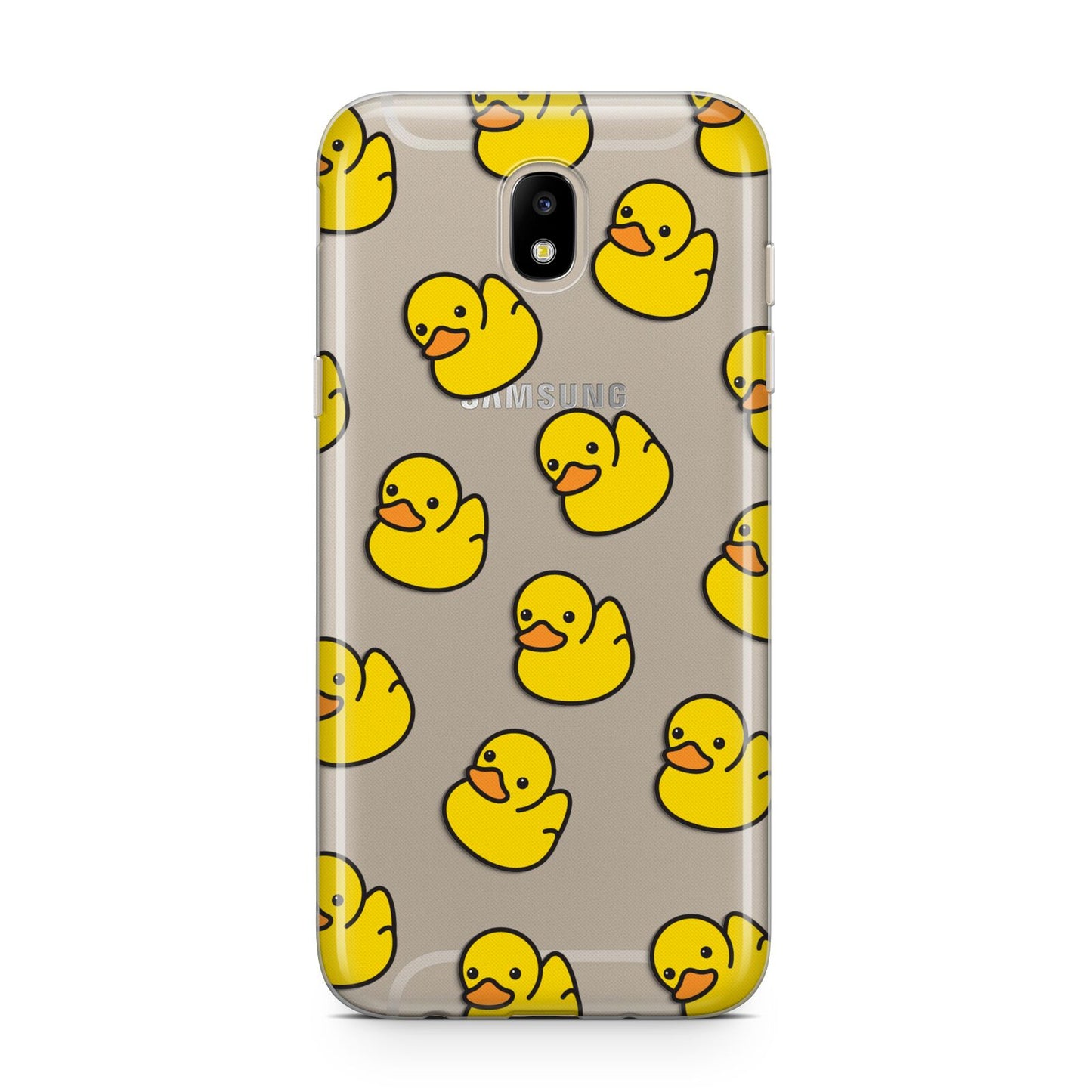 Bright Yellow Rubber Duck Pattern Samsung J5 2017 Case