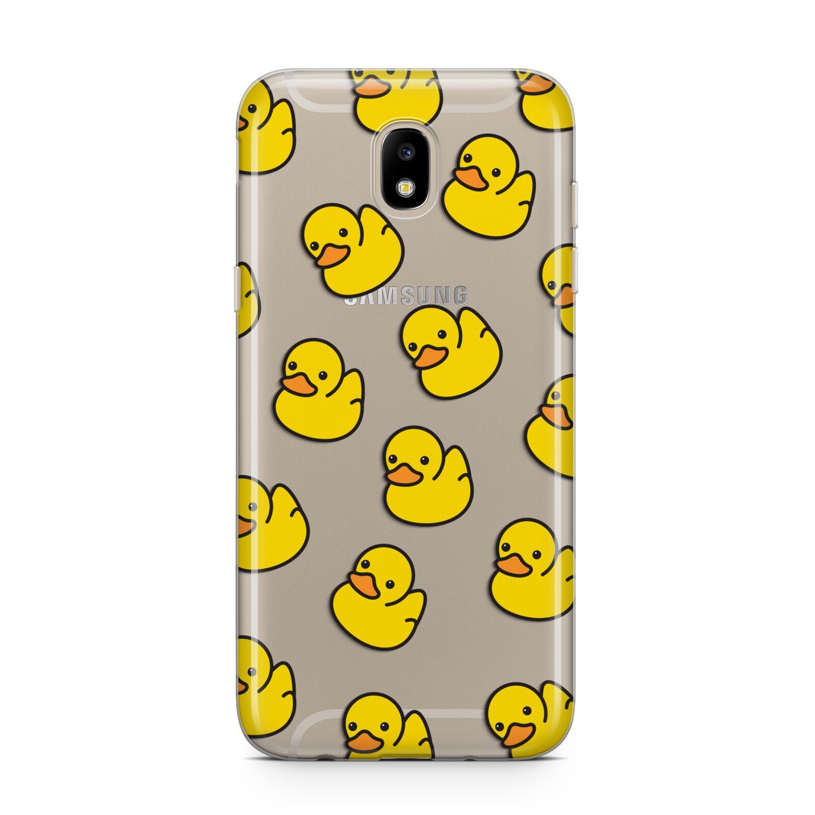 Bright Yellow Rubber Duck Pattern Samsung J5 2017 Case