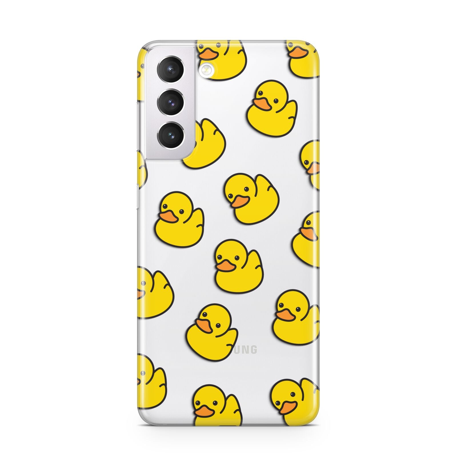 Bright Yellow Rubber Duck Pattern Samsung S21 Case
