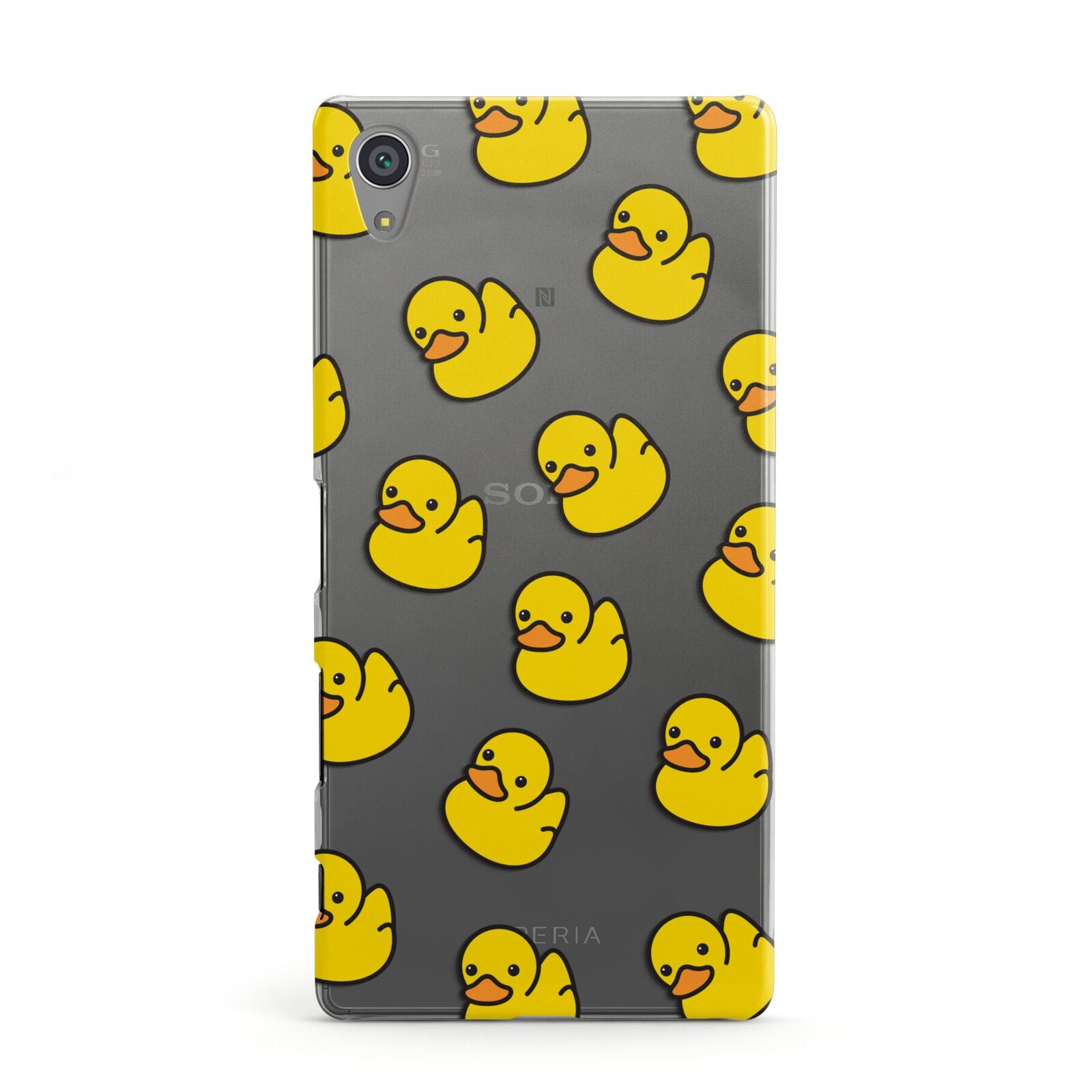 Bright Yellow Rubber Duck Pattern Sony Xperia Case