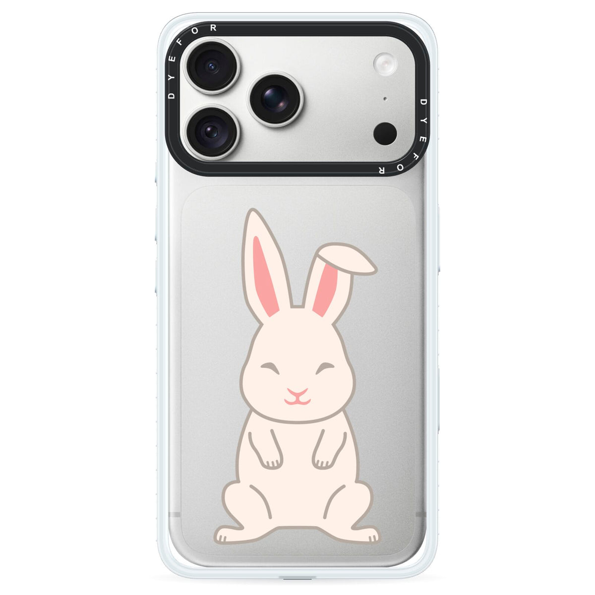 Bunny iPhone 18 Pro Max Black Impact Pre order Case on Silver phone