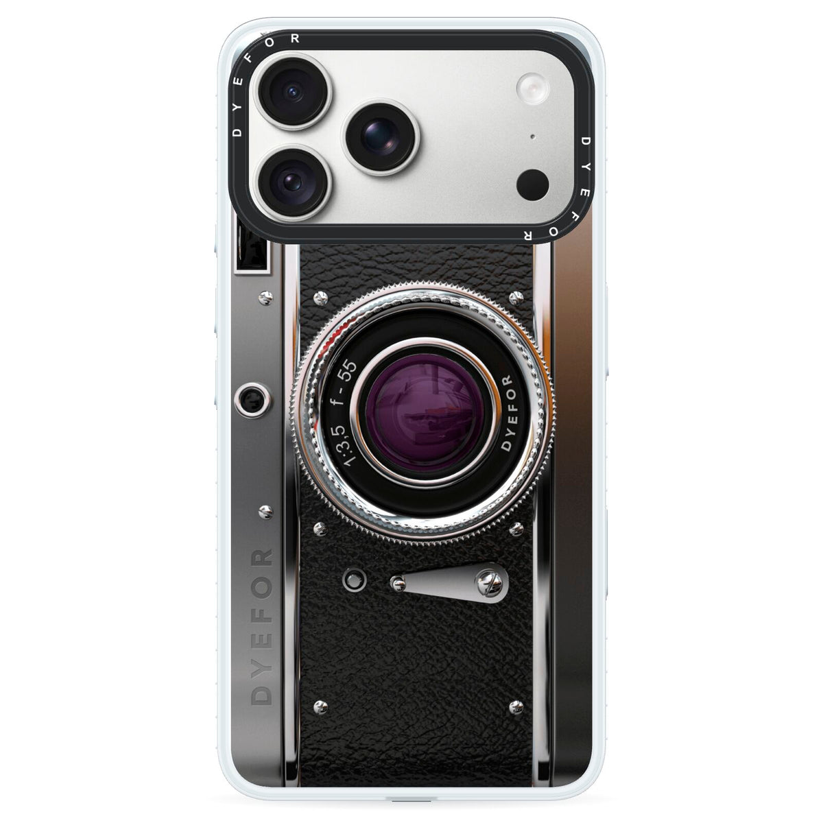 Camera iPhone 18 Pro Max Black Impact Pre order Case on Silver phone