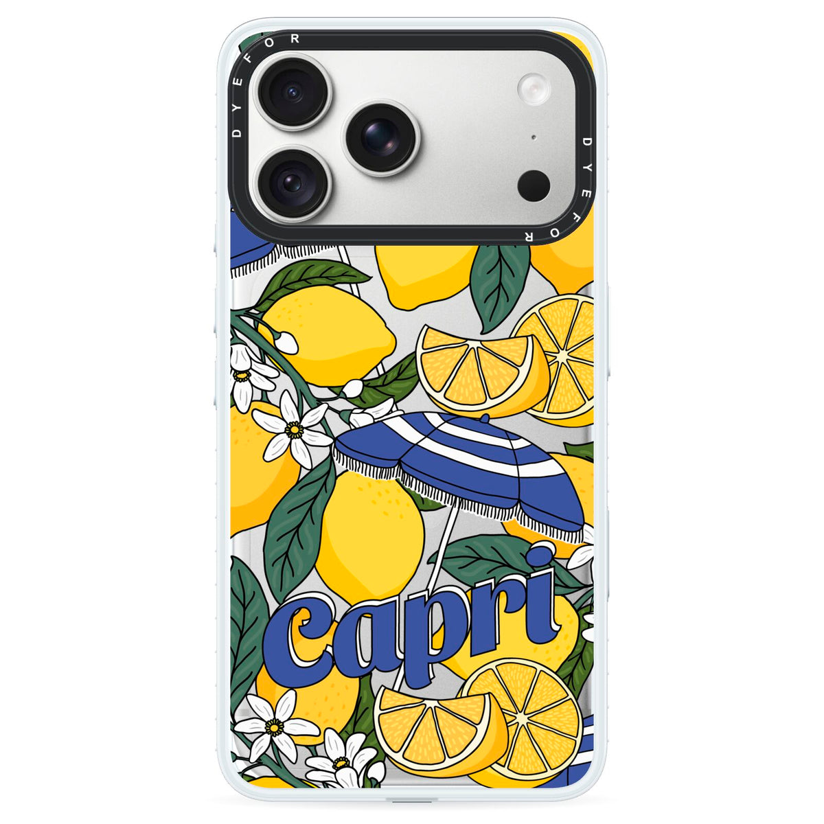 Capri iPhone 18 Pro Black Impact Pre order Case on Silver phone