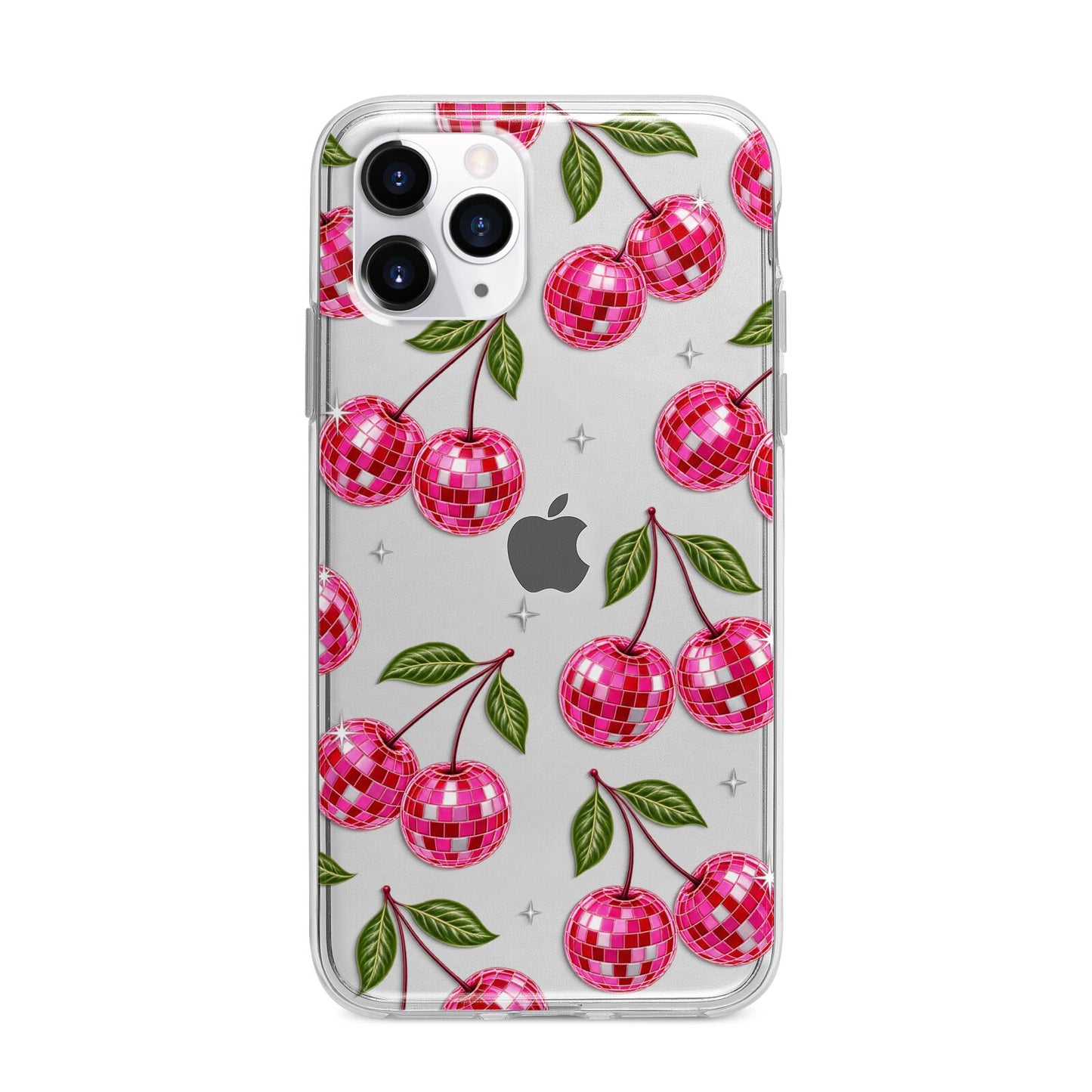 Cherry Afterparty Apple iPhone 11 Pro Max in Silver with Bumper Case