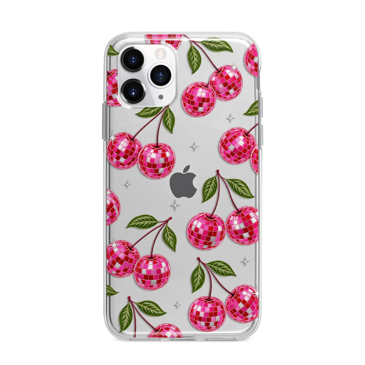 Cherry Afterparty Apple iPhone 11 Pro Max in Silver with Bumper Case