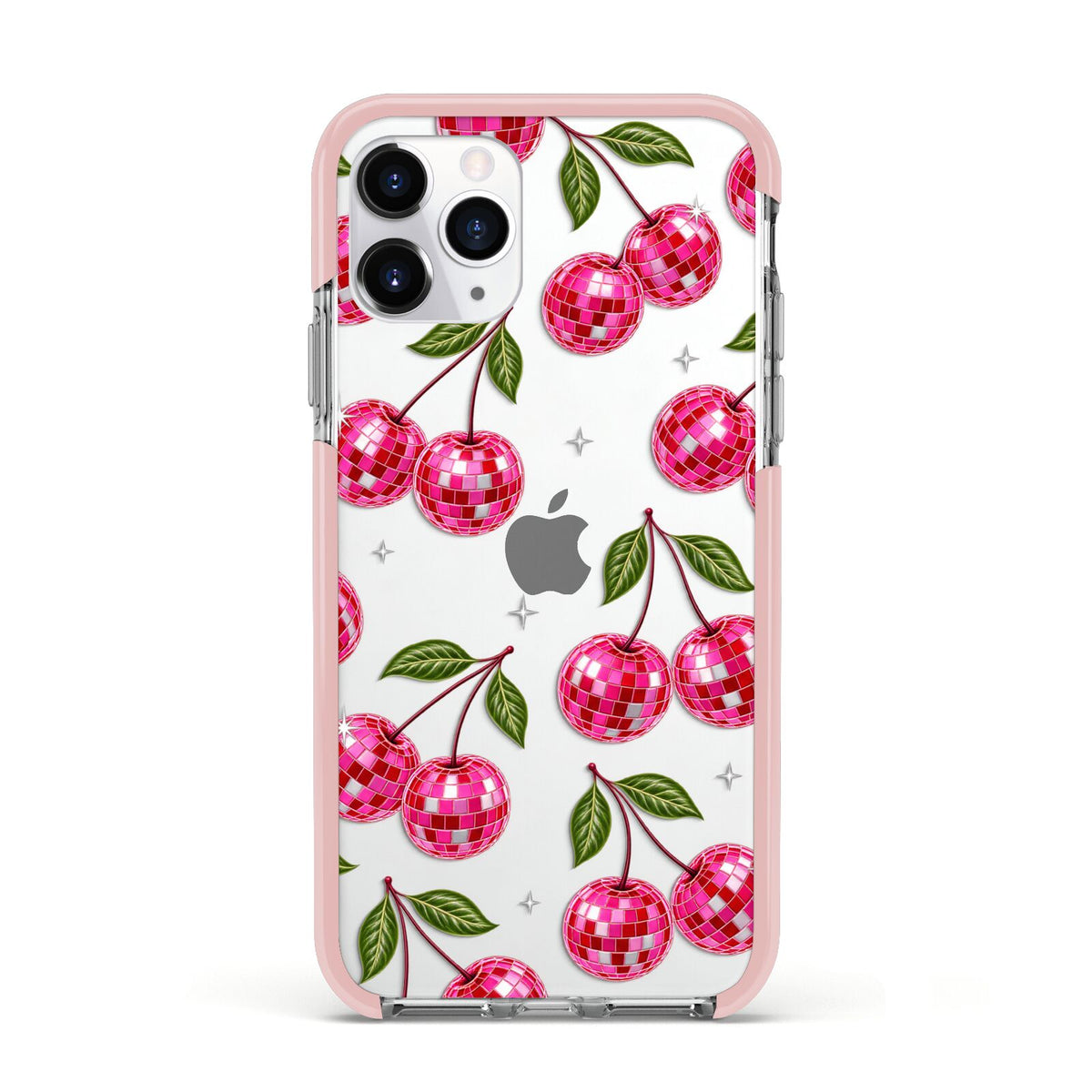Cherry Afterparty Apple iPhone 11 Pro in Silver with Pink Impact Case