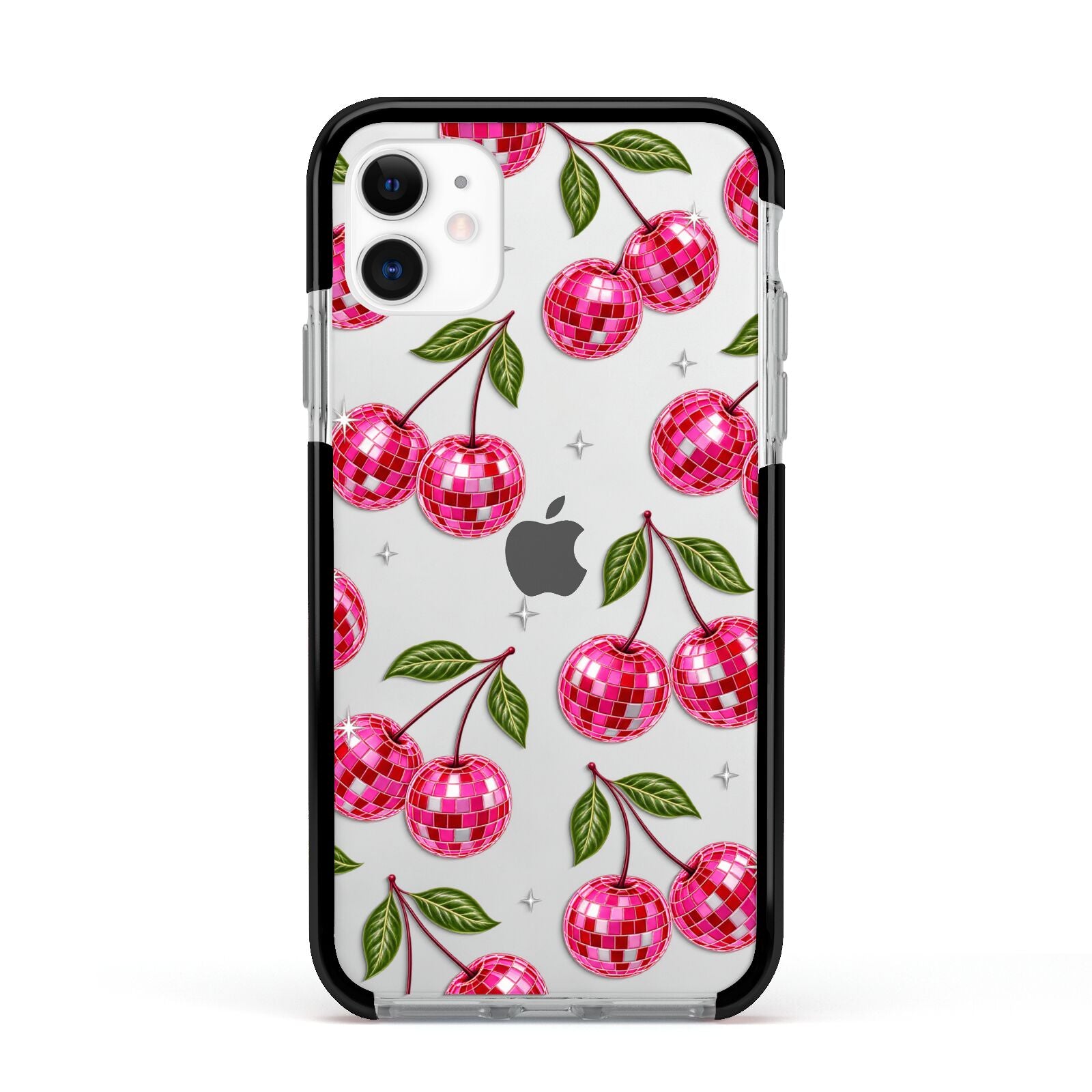 Cherry Afterparty Apple iPhone 11 in White with Black Impact Case
