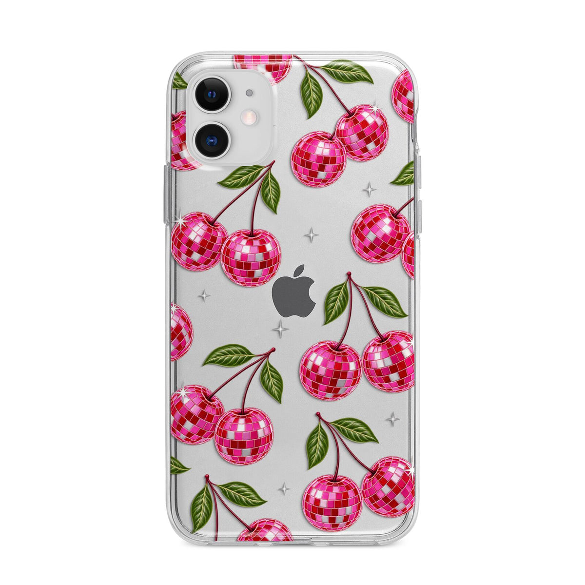 Cherry Afterparty Apple iPhone 11 in White with Bumper Case