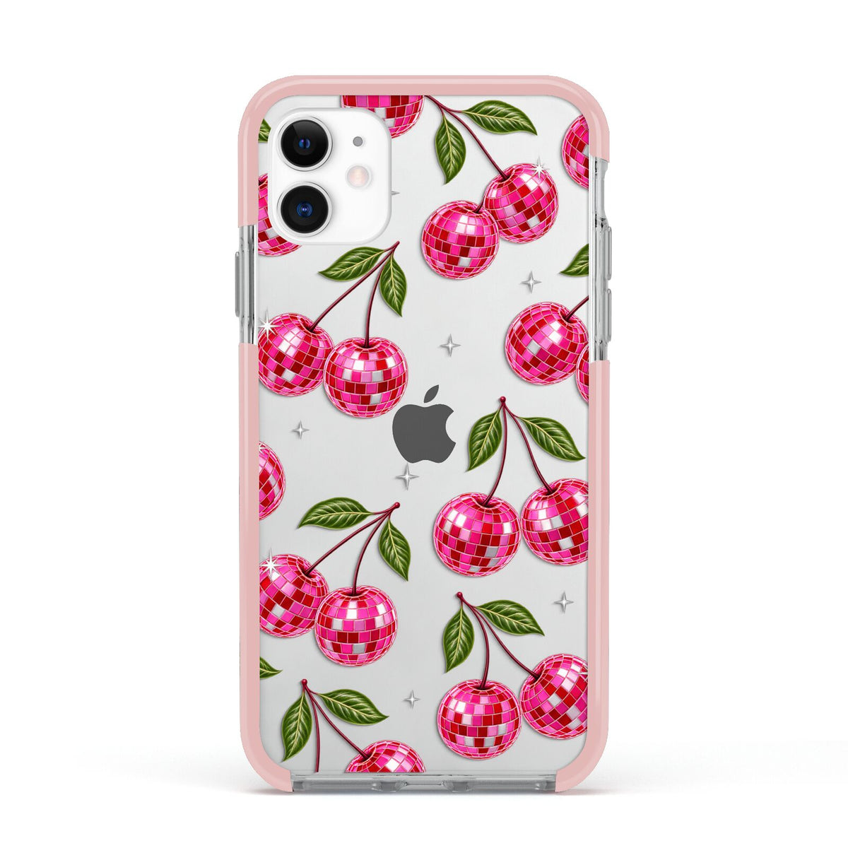 Cherry Afterparty Apple iPhone 11 in White with Pink Impact Case