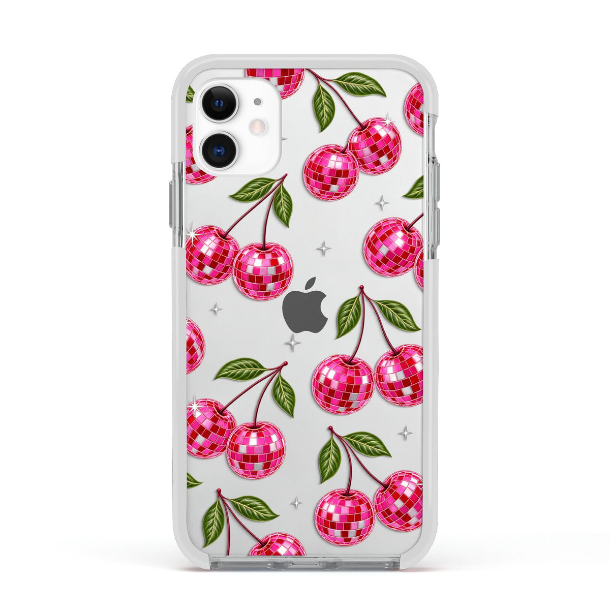 Cherry Afterparty Apple iPhone 11 in White with White Impact Case