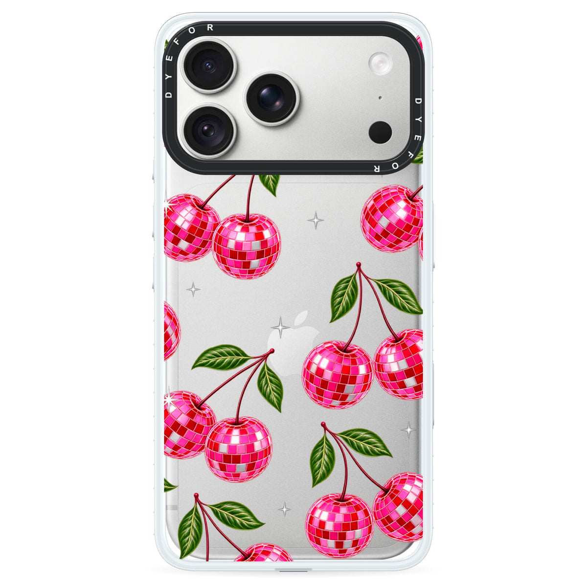 Cherry Afterparty iPhone 18 Pro Black Impact Pre order Case on Silver phone
