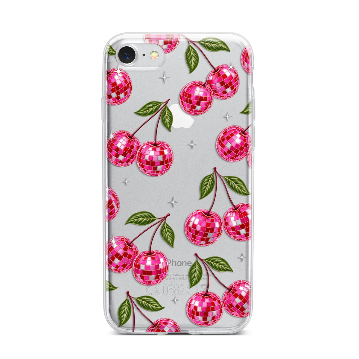 Cherry Afterparty iPhone 7 Bumper Case on Silver iPhone