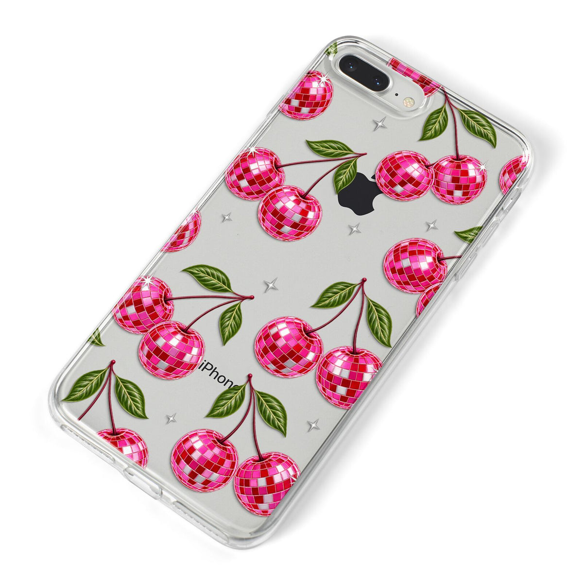 Cherry Afterparty iPhone 8 Plus Bumper Case on Silver iPhone Alternative Image