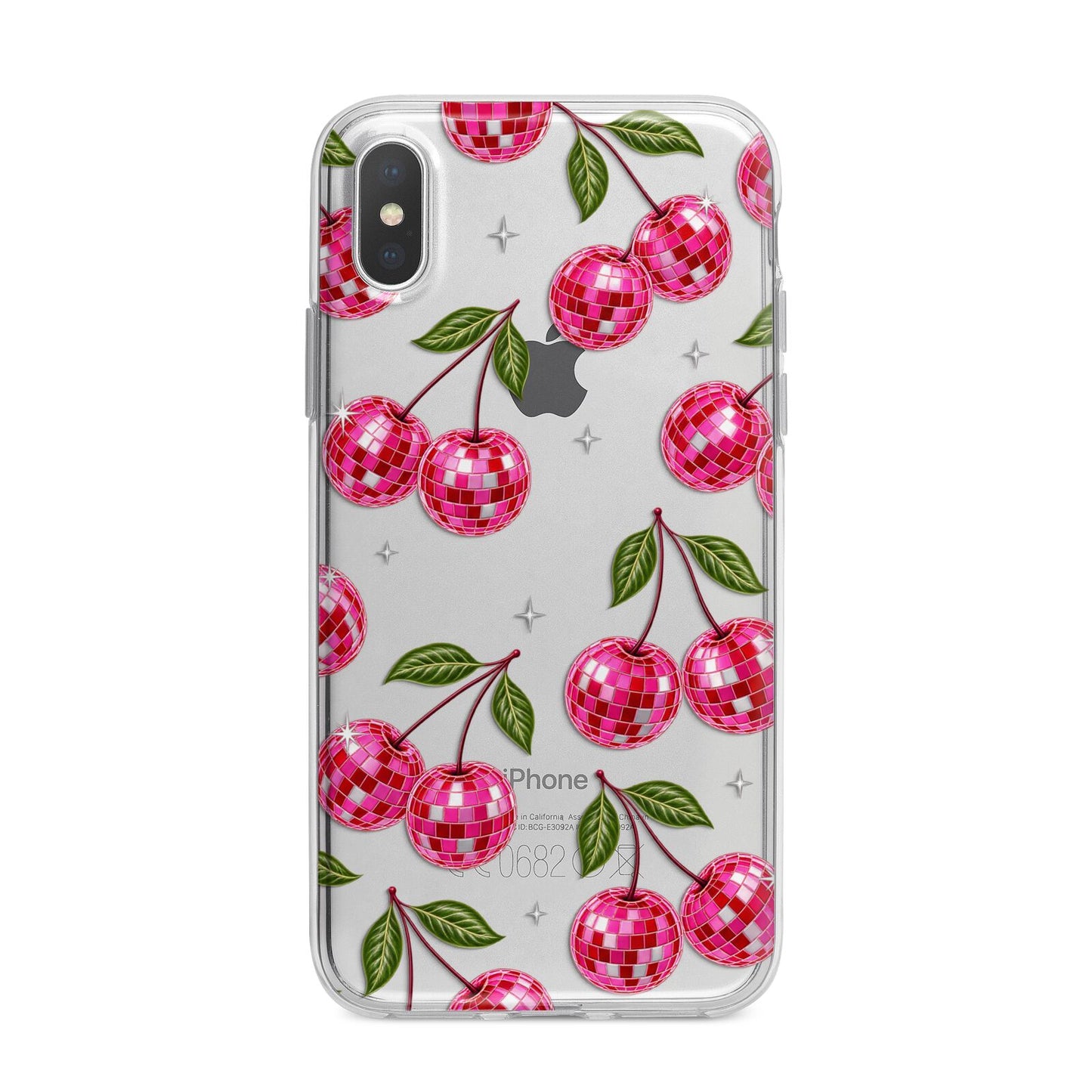 Cherry Afterparty iPhone X Bumper Case on Silver iPhone Alternative Image 1