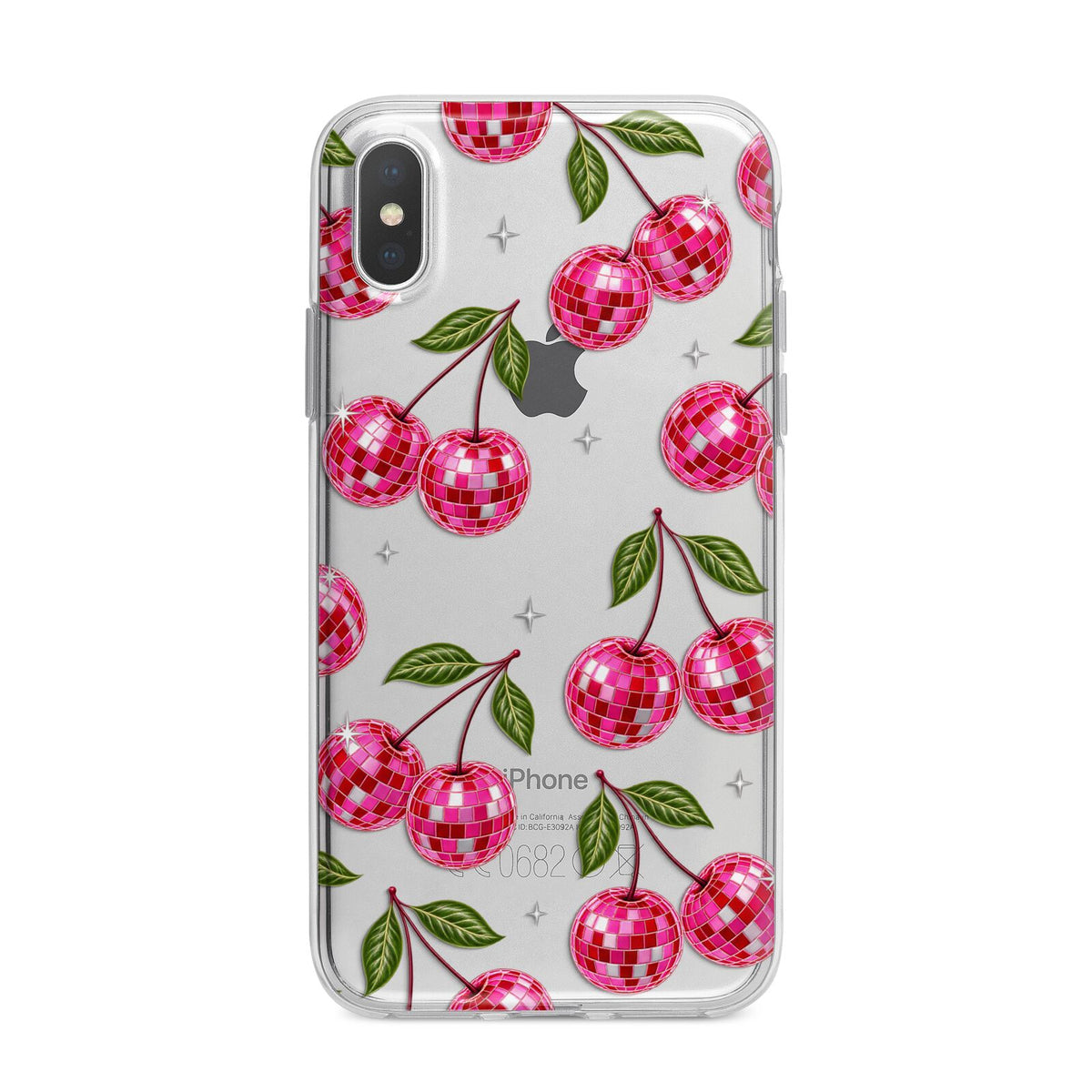 Cherry Afterparty iPhone X Bumper Case on Silver iPhone Alternative Image 1