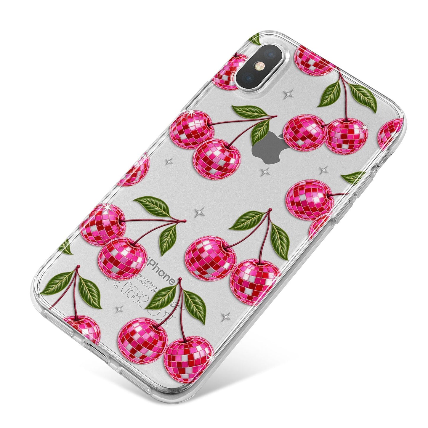 Cherry Afterparty iPhone X Bumper Case on Silver iPhone