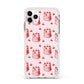 Cherry Cake Party Apple iPhone 11 Pro Max in Silver with White Impact Case