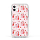 Cherry Cake Party Apple iPhone 11 in White with White Impact Case