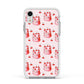 Cherry Cake Party Apple iPhone XR Impact Case White Edge on Silver Phone