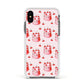 Cherry Cake Party Apple iPhone Xs Impact Case White Edge on Black Phone