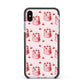 Cherry Cake Party Apple iPhone Xs Max Impact Case Black Edge on Silver Phone