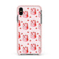 Cherry Cake Party Apple iPhone Xs Max Impact Case Pink Edge on Black Phone