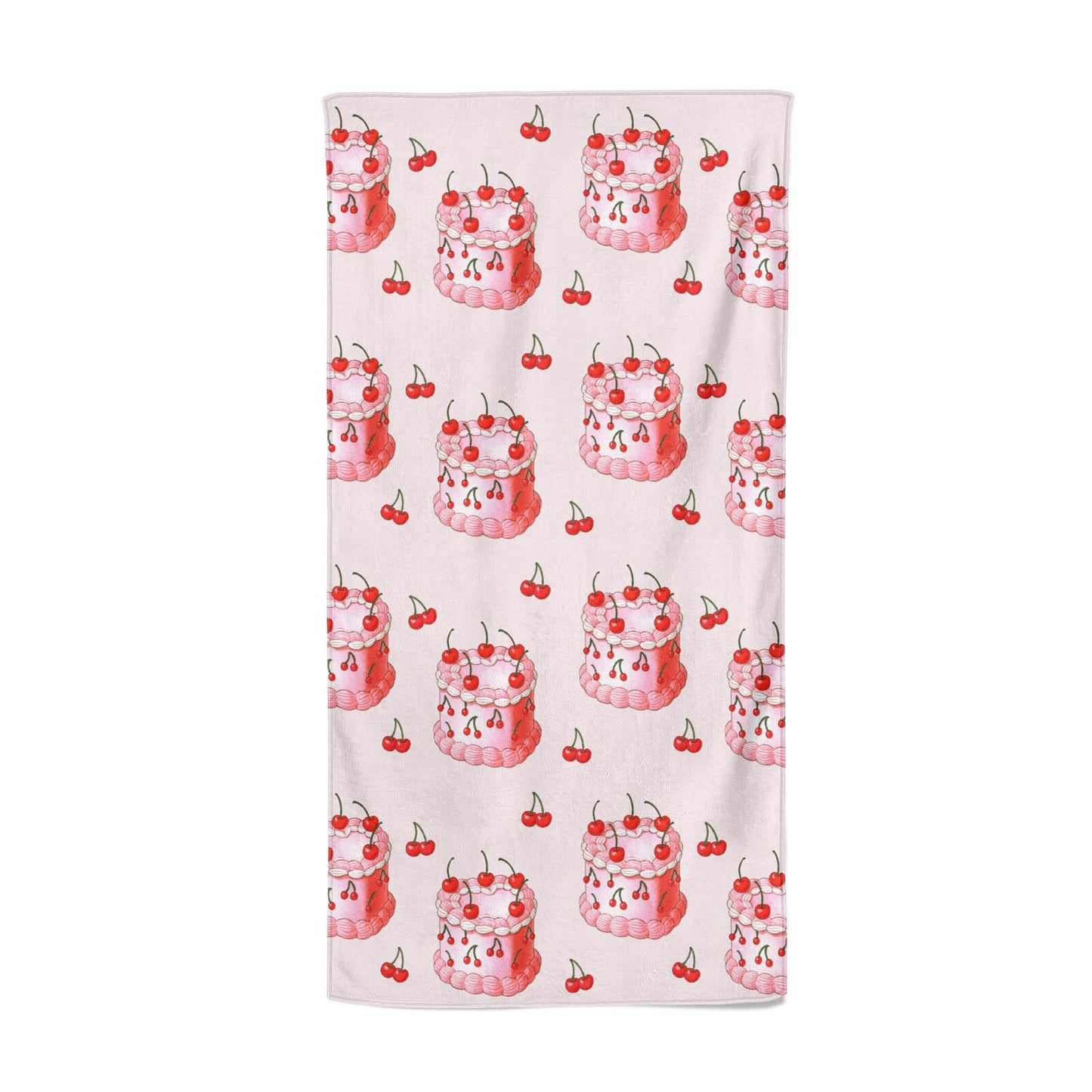 Cherry Cake Party Beach Towel