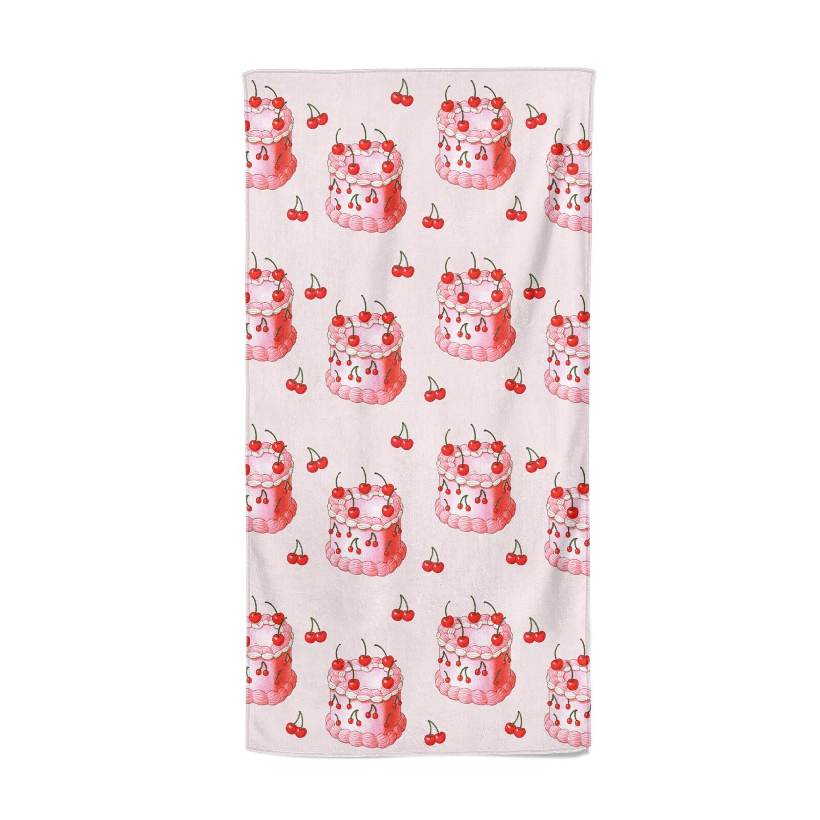Cherry Cake Party Beach Towel