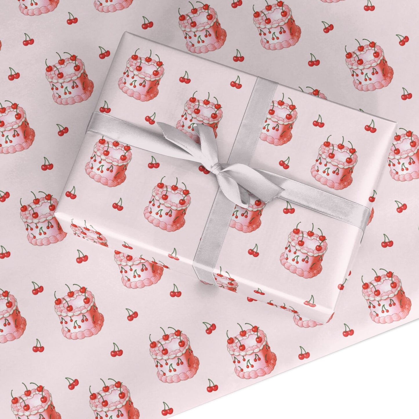 Cherry Cake Party Custom Wrapping Paper