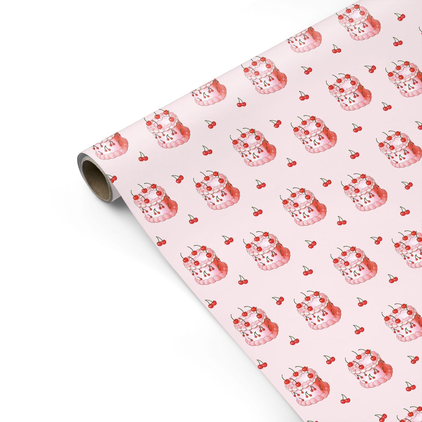 Cherry Cake Party Personalised Gift Wrap