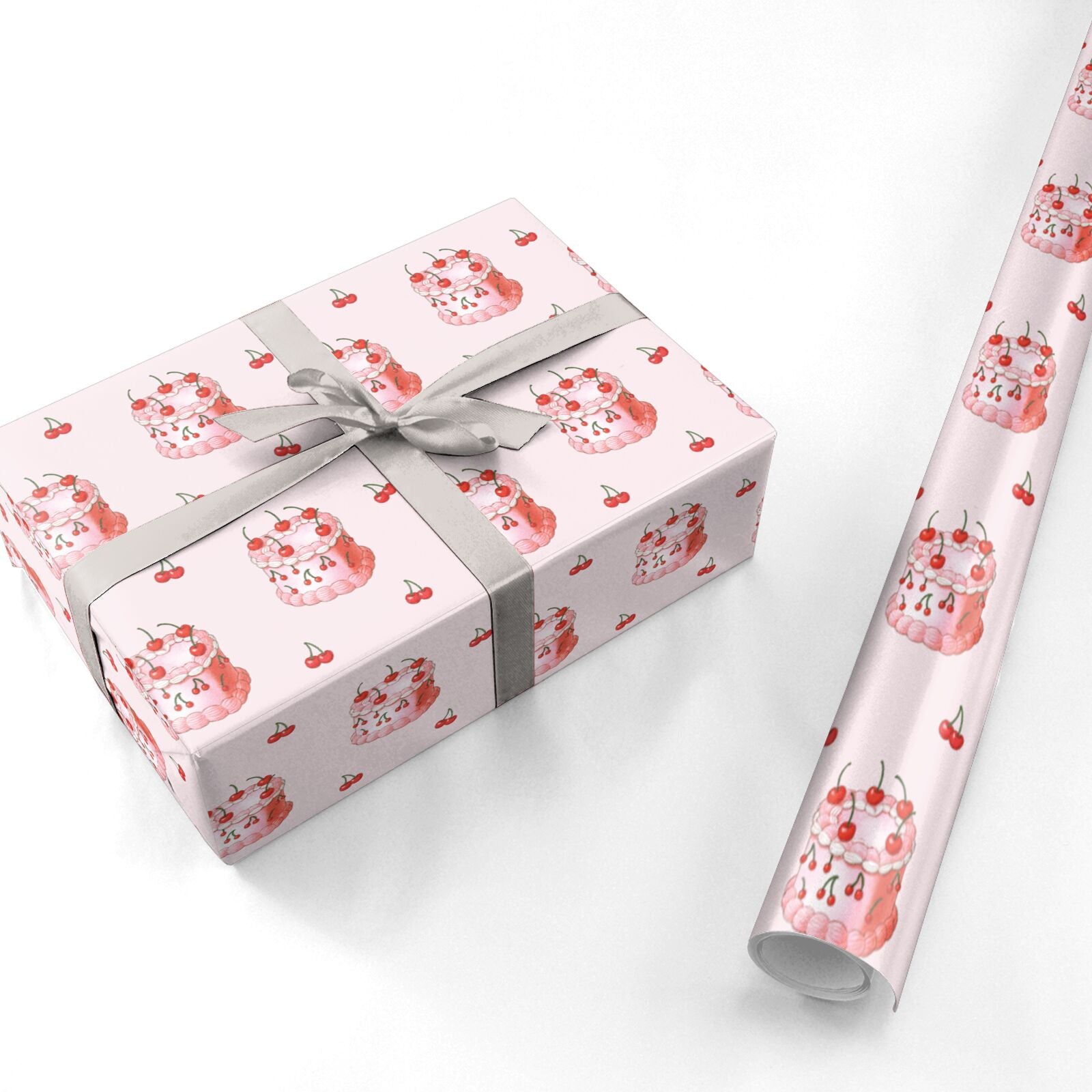 Cherry Cake Party Personalised Wrapping Paper