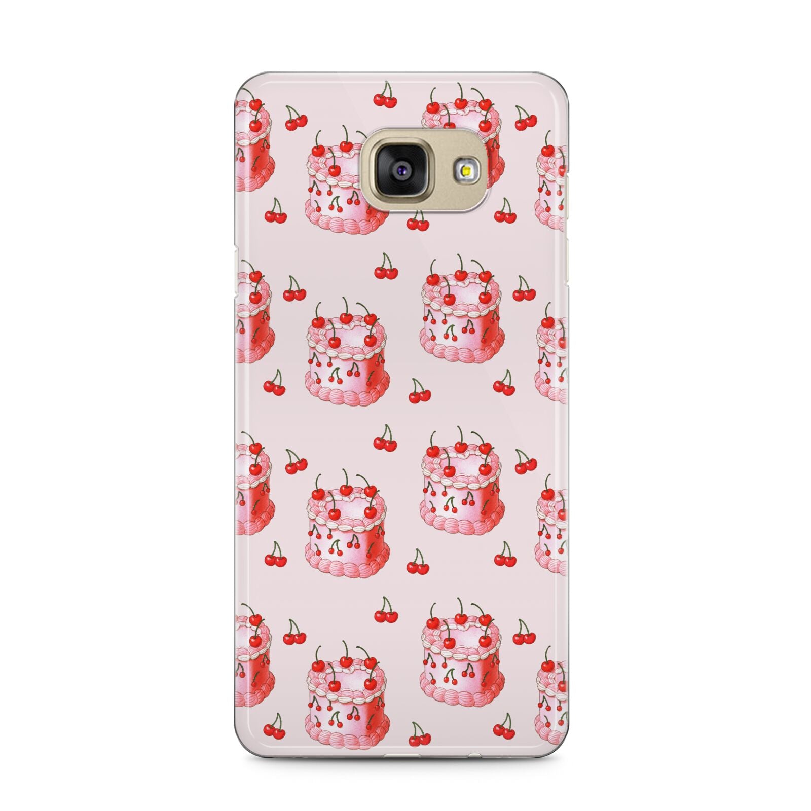 Cherry Cake Party Samsung Galaxy A5 2016 Case on gold phone