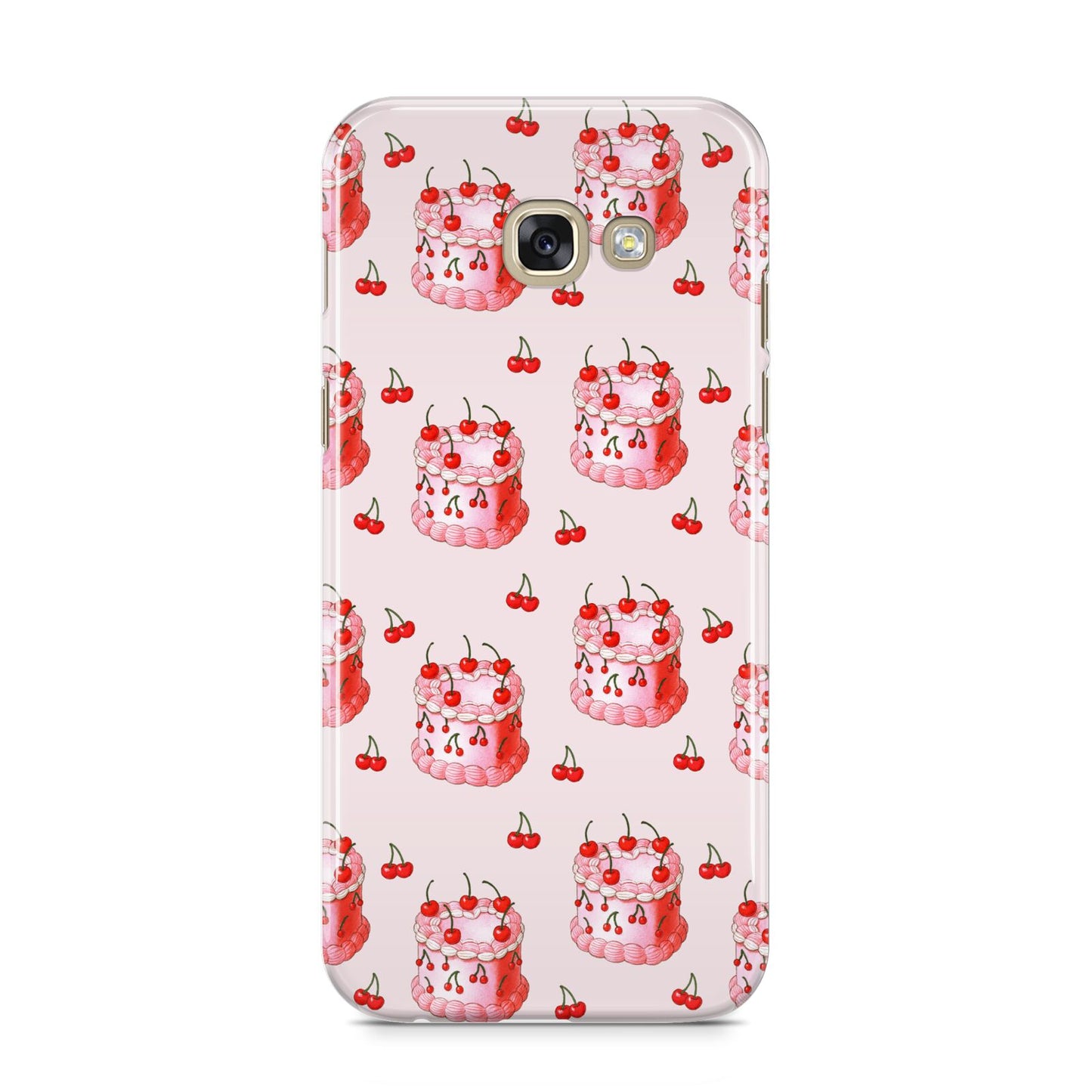 Cherry Cake Party Samsung Galaxy A5 2017 Case on gold phone