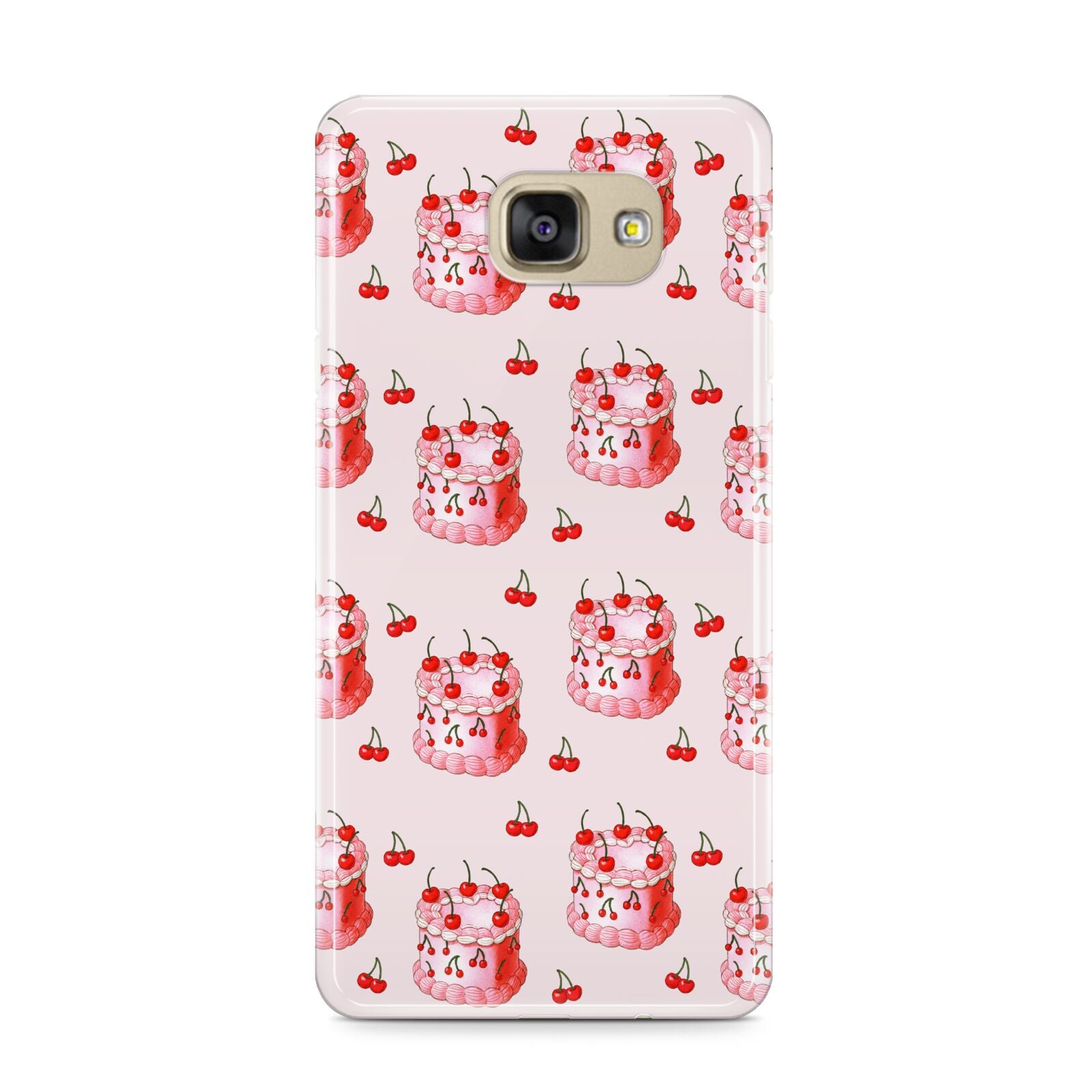 Cherry Cake Party Samsung Galaxy A9 2016 Case on gold phone