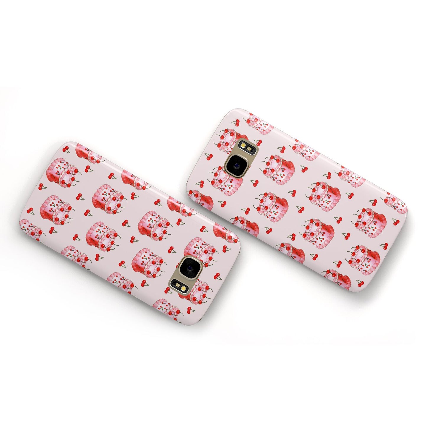 Cherry Cake Party Samsung Galaxy Case Flat Overview