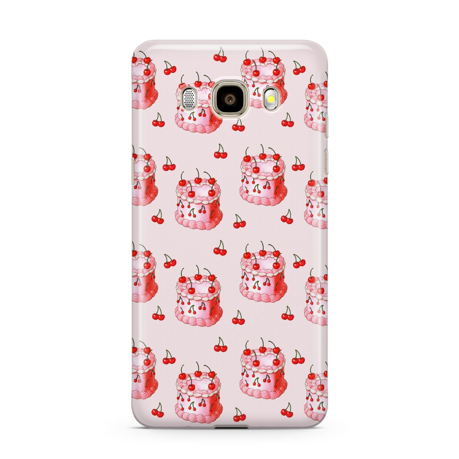 Cherry Cake Party Samsung Galaxy J7 2016 Case on gold phone