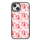 Cherry Cake Party iPhone 13 Black Impact Case on Silver phone