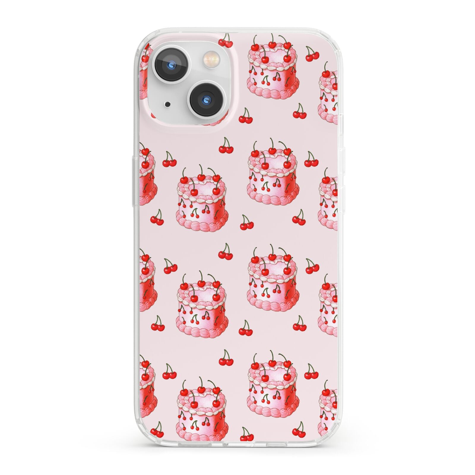 Cherry Cake Party iPhone 13 Clear Bumper Case