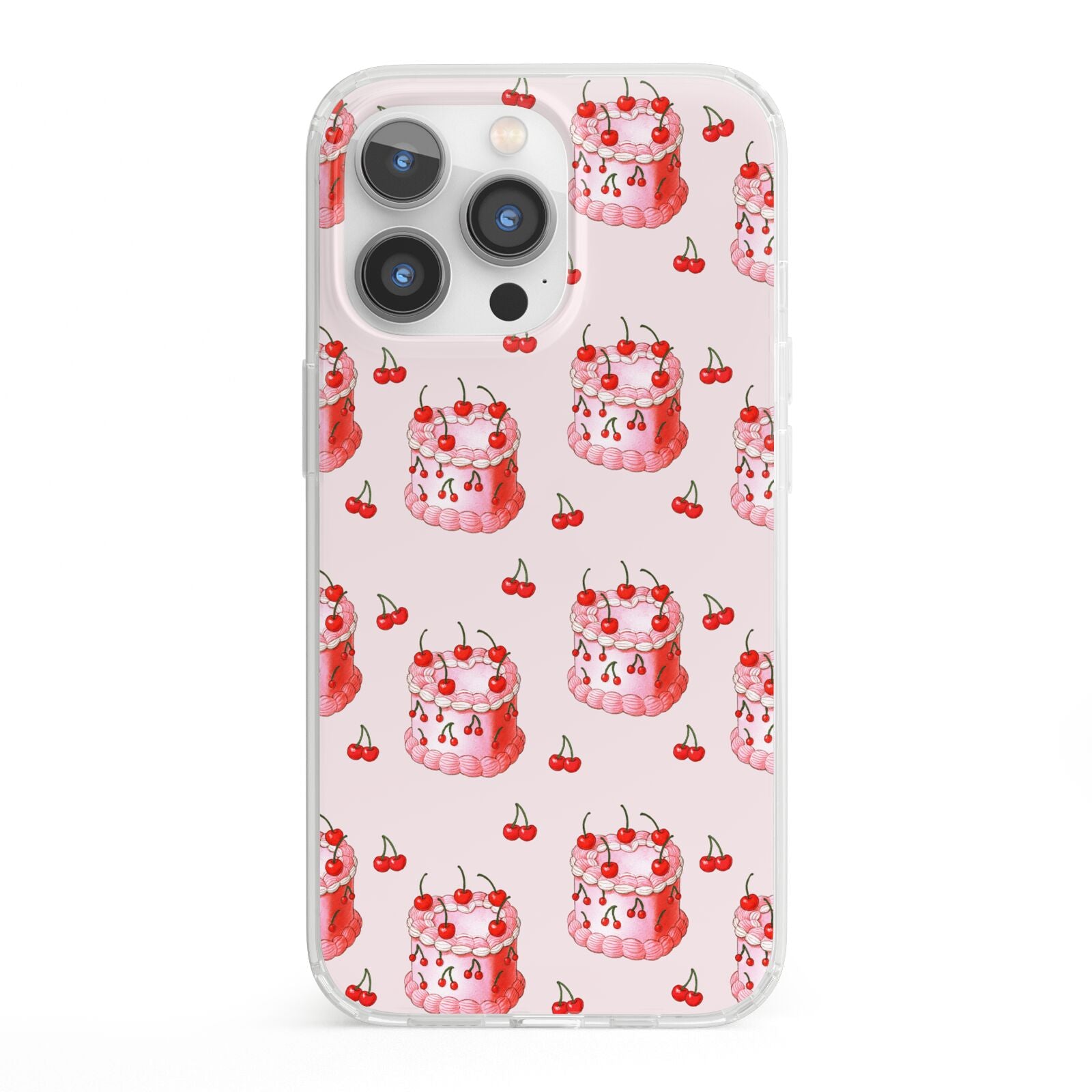 Cherry Cake Party iPhone 13 Pro Clear Bumper Case