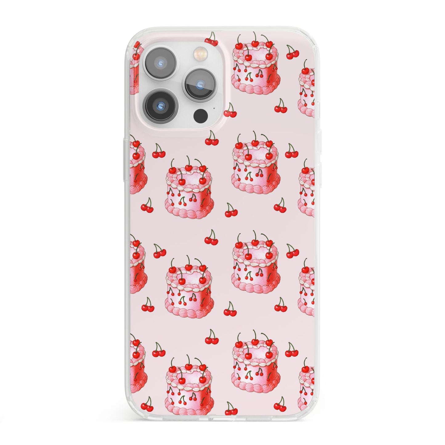 Cherry Cake Party iPhone 13 Pro Max Clear Bumper Case