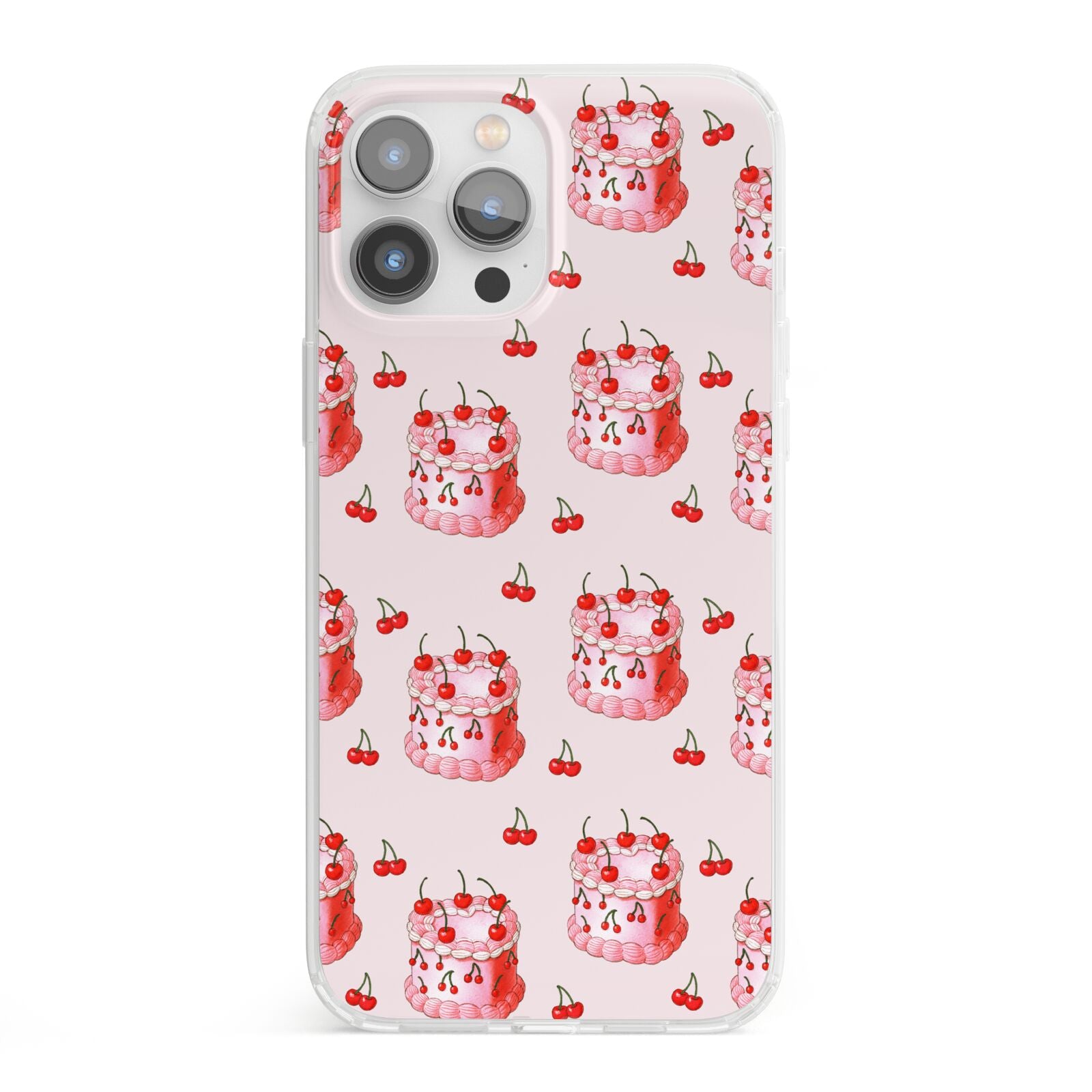 Cherry Cake Party iPhone 13 Pro Max Clear Bumper Case