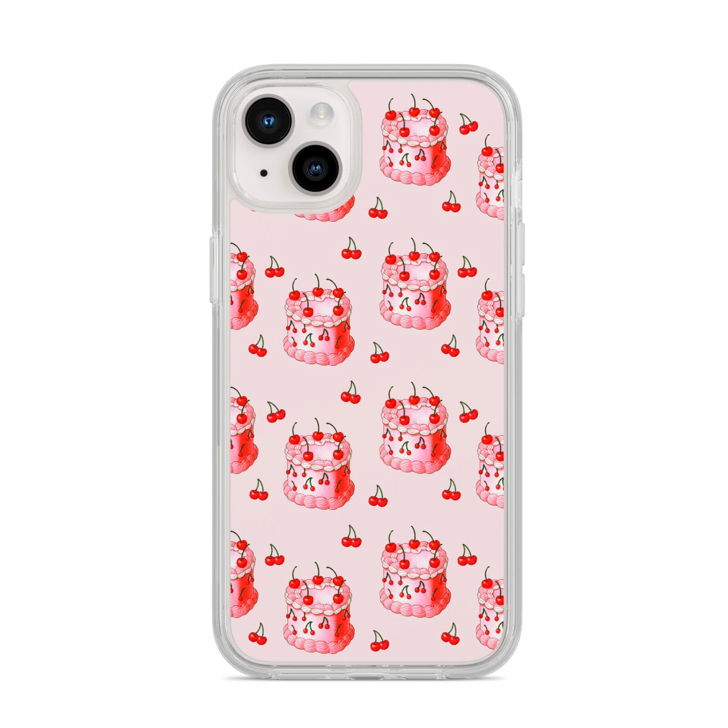 Cherry Cake Party iPhone 14 Plus Clear Tough Case Starlight